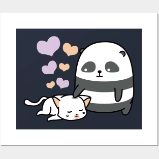 Cute Panda Lullabies Kitty Posters and Art